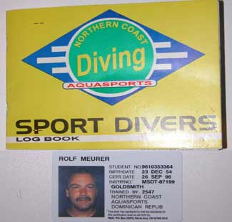 PADI Open Water Diving License